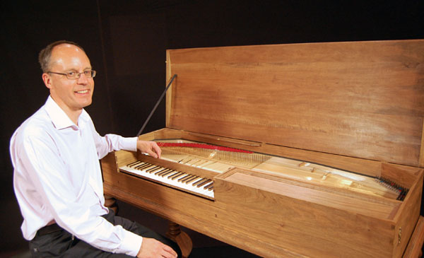 Terence Charlston with Mersenne Clavichord